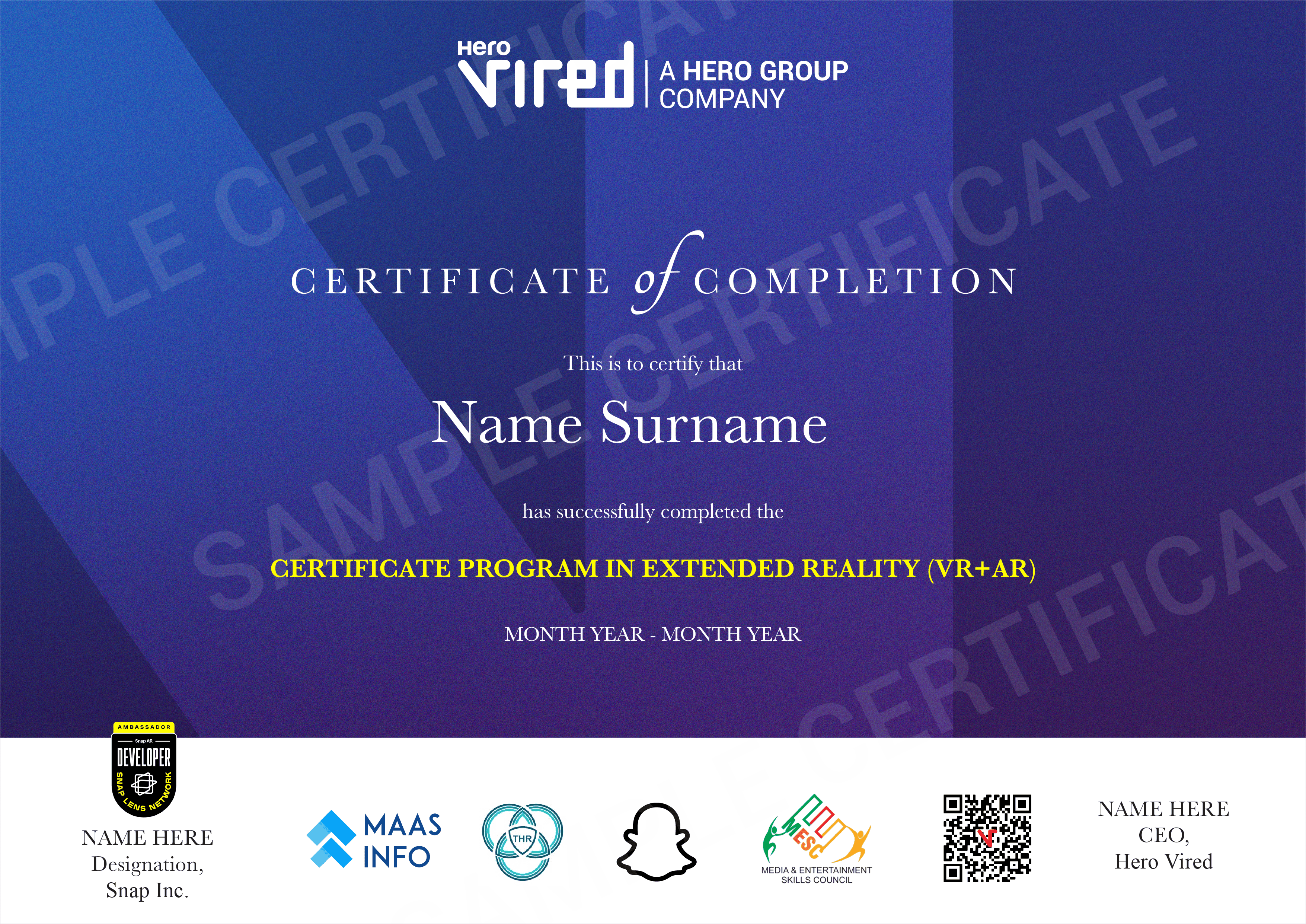 Hero Vired Certificate